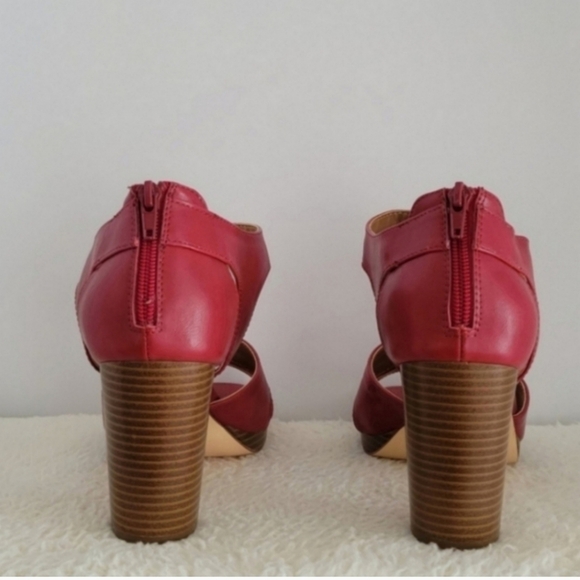 STYLE & CO Ophelia Open Toe Red Heel Sandals Size 10 - Picture 5 of 8